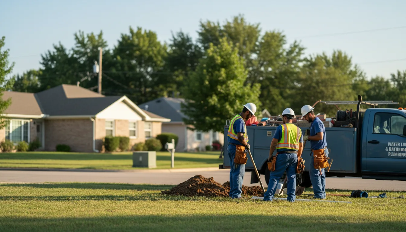 Residential water line and bathroom plumbing service in Masonville, IA